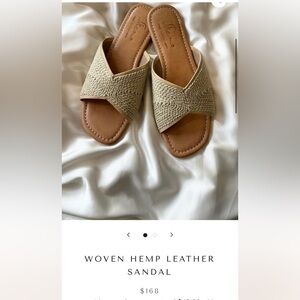 SKEMO Woven Hemp Leather Sandal women’s size 6